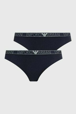 Spodnjice Emporio Armani Underwear 2-pack mornarsko modra barva - mornarsko modra. Spodnjice iz kolekcije Emporio Armani Underwear. Model izdelan iz udobne
