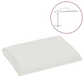 Nadomestna tkanina za senčnik peščeno bela 300 cm