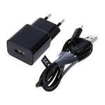 Maxlife adapter in kabel, hitri polnilec MicroUSB - USB 2.1a, črn OEM001499