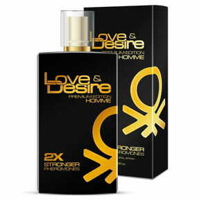 SHS Love Desire Premium Gold Parfum moški feromon moški parfum s feromonima močna in hipnotizirajoča dobiti več pozornosti da se v svoji koži počutite bolj moško 100ml