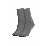 Tommy Hilfiger nogavice (2-pack) - siva. Dolge nogavice iz zbirke Tommy Hilfiger. Model iz elastičnega, gladkega materiala. Vključena sta dva para