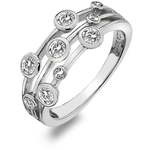 Hot Diamonds Luksuzen srebrni prstan s topazom in diamantno vrhovo DR207 (Obseg 53 mm) srebro 925/1000