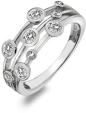 Hot Diamonds Luksuzen srebrni prstan s topazom in diamantno vrhovo DR207 (Obseg 53 mm) srebro 925/1000