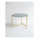 Kavna mizica z vrhom iz zelenega marmorja Velvet Atelier, ø 50 cm