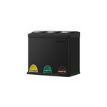 Koš za ločevanje odpadkov SORT 24l (3x8l), črna SongmicsHome