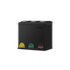 Koš za ločevanje odpadkov SORT 24l (3x8l), črna SongmicsHome