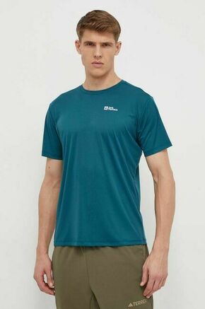 Športna kratka majica Jack Wolfskin Tech zelena barva - zelena. Športna kratka majica iz kolekcije Jack Wolfskin. Model izdelan iz hitro sušečega materiala z antibakterijskim premazom.