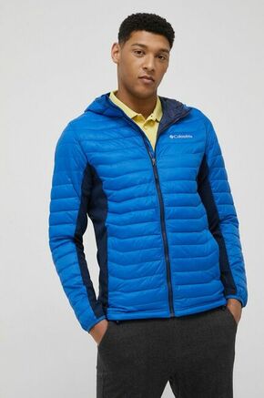 Športna jakna Columbia Powder Pass - modra. Športna jakna iz kolekcije Columbia. Delno podložen model