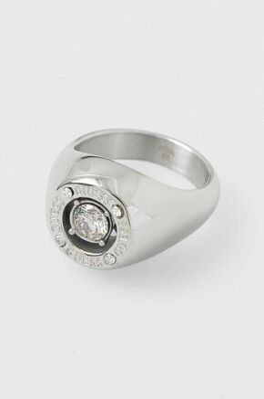 Guess Modni jekleni prstan s kristali Solitaire JUBR01465JWRH (Obseg 52 mm)