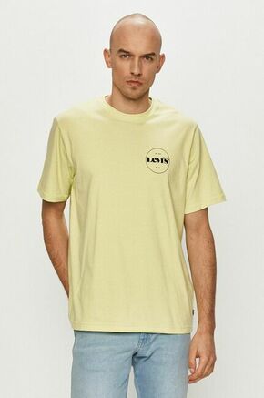 T-shirt Levi's zelena barva - zelena. T-shirt iz kolekcije Levi's. Model izdelan iz enobarvne pletenine.