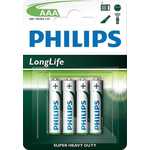 Philips baterije AAA Longlife Blister, 4 kosi (R03)