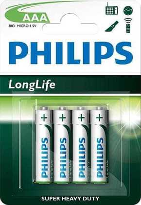 Philips baterije AAA Longlife Blister