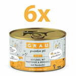 Grau GP Adult konzerva za pse, perutnina &amp; pastinak &amp; brokoli, 6 x 200 g