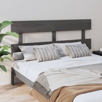 shumee Vzglavje postelje, sivo, 154x3x81 cm, masivni borov les