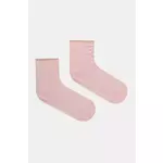 Nogavice Calvin Klein 2-pack ženske, roza barva, 701229681 - roza. Visoke nogavice iz kolekcije Calvin Klein. Model izdelan iz elastičnega materiala. V kompletu sta dva para.