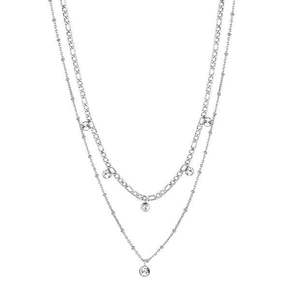 Brosway Jeklena dvojna ogrlica s kristali Symphonia BYM81