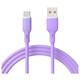 shumee Kabel USB tipa C / USB A 1m AK-USB-65 silikonski vijoličen