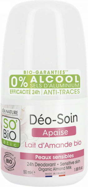 "SO’BiO étic Roll-on deodorant bio mandljevo mleko - 50 ml"