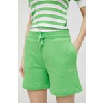 Kratke hlače Tommy Hilfiger ženski, zelena barva - zelena. Kratke hlače iz kolekcije Tommy Hilfiger. Model izdelan iz tanke, elastične pletenine.