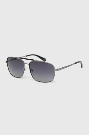 Sončna očala Guess črna barva - črna. Sončna očala iz kolekcije Guess. Model z enobarvnimi stekli in okvirji iz kombinacije umetne snovi in kovine. Ima filter UV 400.