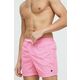 Kopalne kratke hlače Superdry roza barva - roza. Kopalne kratke hlače iz kolekcije Superdry, izdelane iz lahkega blaga. Model iz izjemno udobne, zračne tkanine.