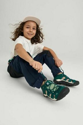 Otroški sandali Reima Talsi zelena barva - zelena. Otroški sandali iz kolekcije Reima. Model izdelan iz kombinacije sintetičnega in tekstilnega materiala.
