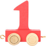 Vagon lesene tirnice - barvne številke - številka 1