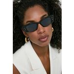 Sončna očala Valentino V - QUATTRO ženska, črna barva, VLS-109A - črna. Sončna očala iz kolekcije Valentino. Model z enobarvnimi stekli in okvirji iz plastike. Ima filter UV 400.