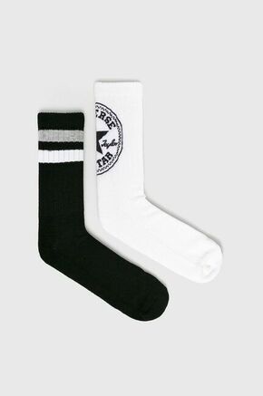 Converse nogavice (2-pack) - bela. Nogavice iz zbirke Converse. Model iz elastičnega materiala. Vključena sta dva para