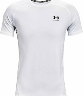 Kratka majica za vadbo Under Armour črna barva - bela. Kratka majica za vadbo iz kolekcije Under Armour. Model izdelan iz materiala