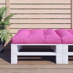 vidaXL Blazina za kavč iz palet roza 70x70x12 cm blago