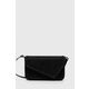 Torbica HUGO črna barva - črna. Majhna torbica iz kolekcije HUGO. Model na zapenjanje, izdelan iz tekstilnega materiala in kristalov.