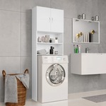 vidaXL Omara za pralni stroj bela 64x25,5x190 cm iverna plošča