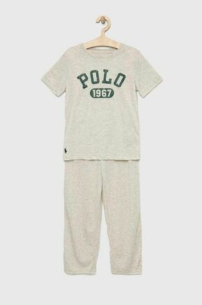 Otroška pižama Polo Ralph Lauren bež barva - bež. Otroška Pižama iz kolekcije Polo Ralph Lauren. Model izdelan iz pletenine.