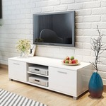 TV omarica visok sijaj bela 120x40,3x34,7 cm