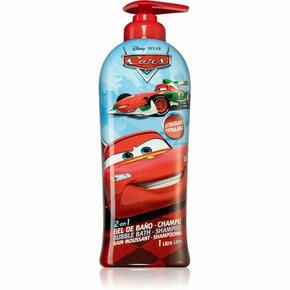 Disney Cars peneča kopel in gel za umivanje 2 v 1 za otroke 1000 ml