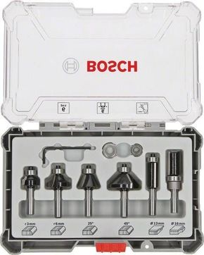 Bosch komplet rezkarjev za obrobe in robove 6 mm