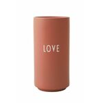 Roza porcelanasta vaza Design Letters Love, višina 11 cm