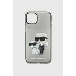 Etui za telefon Karl Lagerfeld Iphone 14 Plus 6,7" črna barva - črna. Etui za IPhone iz kolekcije Karl Lagerfeld. Model izdelan iz vzorčastega materiala.