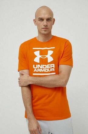 Under Armour T-shirt - oranžna. T-shirt iz zbirke Under Armour. Model narejen iz tiskane tkanine.