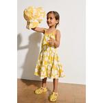 Liewood poletna obleka bombažna Mollie Dress rumena LW20516.PPY2
