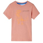 vidaXL Otroška majica z kratkimi rokavi svetlo oranžna 128