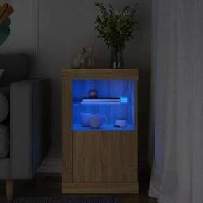Shumee Stranska omarica z LED lučkami sonoma hrast inženirski les
