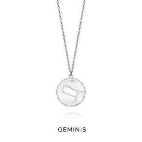 Viceroy Srebrni znak ogrlice Gemini Horoscopo 61014C000-38G srebro 925/1000