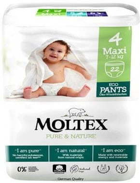 MOLTEX Moltex Pure &amp; Nature Maxi hlačne plenice