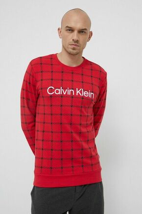 Calvin Klein Underwear musky pulover - rdeča. Musky pulover iz zbirke Calvin Klein Underwear. Model narejen iz tiskane tkanine.