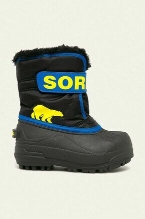 Sorel zimska obutev Childrens Snow Commander - črna. Zimski čevlji iz kolekcije Sorel. Podloženi model izdelan iz kombinacije tekstilnega in sintetičnega materiala.