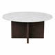 Belo-rjava okrogla mizica iz marmorja 90x90 cm Brooksville - Rowico