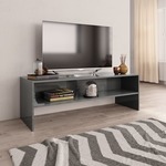vidaXL TV omarica visok sijaj siva 120x40x40 cm iverna plošča