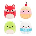 SQUISHMALLOWS Micromallows 4Pack - Lisica, Želva, Mleko, Torta
